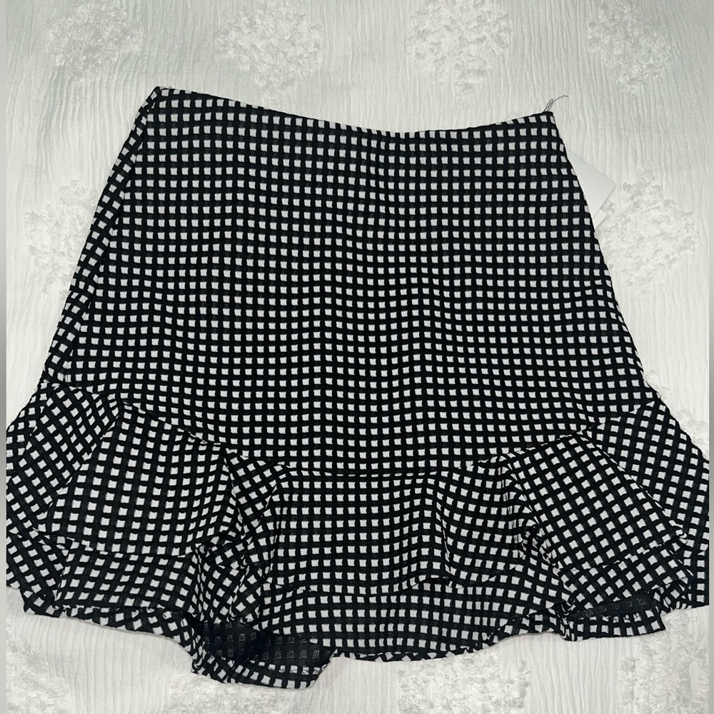 black and white small skirt